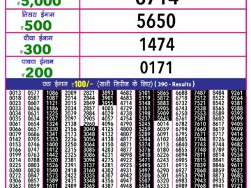 Lottery Result Today March 29, 2024