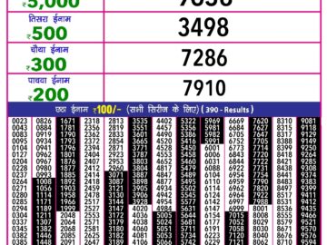 Lottery Result Today March 25, 2024