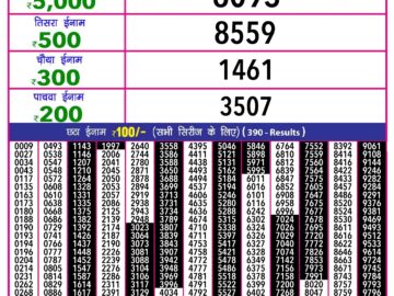 Lottery Result Today April 25, 2024