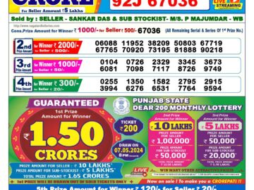 Lottery Result Today April 24, 2024