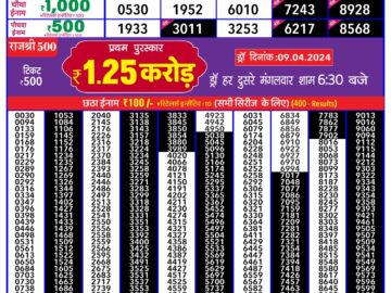 Lottery Result Today April 5, 2024