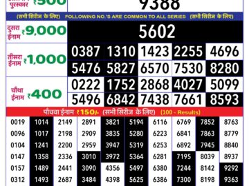 Lottery Result Today April 23, 2024