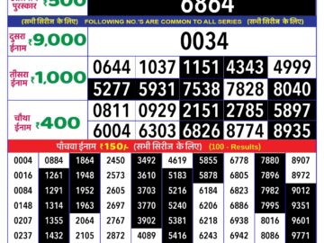 Lottery Result Today April 12, 2024