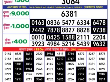 Lottery Result Today April 28, 2024