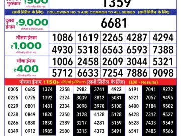 Lottery Result Today April 17, 2024