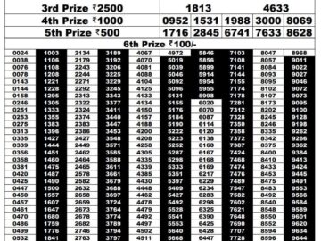 Lottery Result Today April 11, 2024