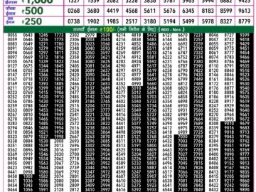 Lottery Result Today April 17, 2024