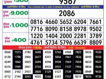 Lottery Result Today April 19, 2024