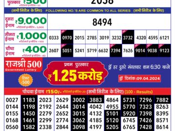 Lottery Result Today April 6, 2024