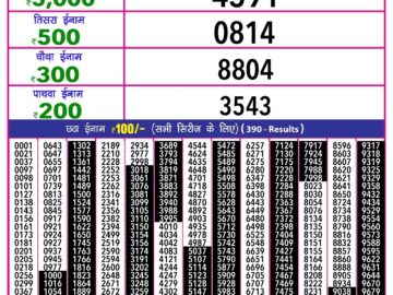 Lottery Result Today April 8, 2024