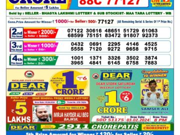 Lottery Result Today April 9, 2024