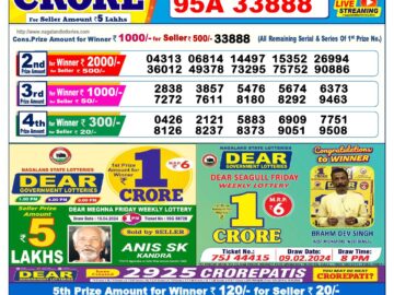 Lottery Result Today April 19, 2024