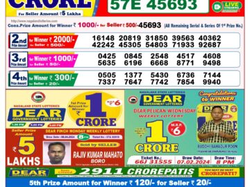 Lottery Result Today April 11, 2024