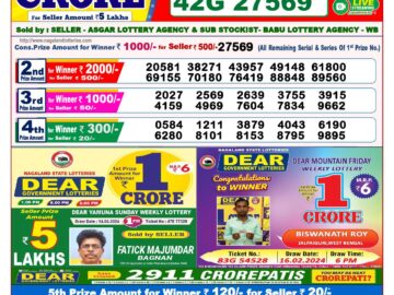 Lottery Result Today April 14, 2024