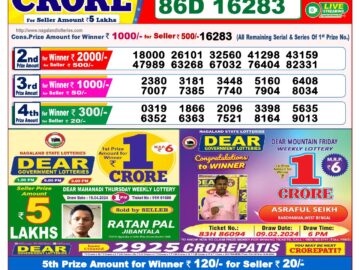 Lottery Result Today April 18, 2024