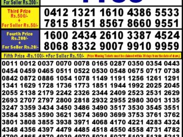 Lottery Result Today April 3, 2024