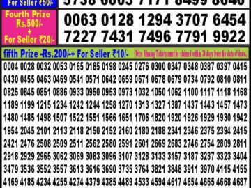 Lottery Result Today April 6, 2024