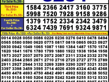 Lottery Result Today April 6, 2024