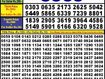 Lottery Result Today April 7, 2024