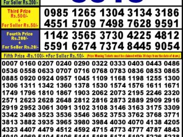 Lottery Result Today April 9, 2024