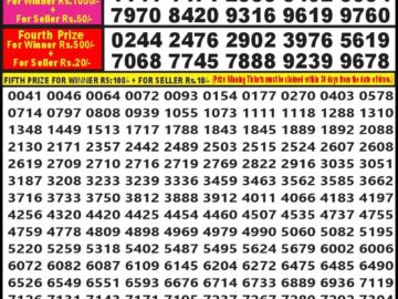 Lottery Result Today April 11, 2024