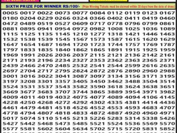 Lottery Result Today April 13, 2024