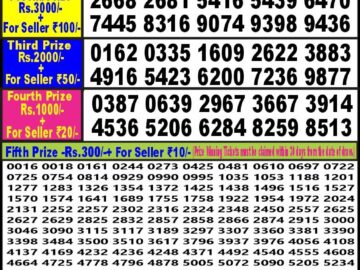 Lottery Result Today April 15, 2024