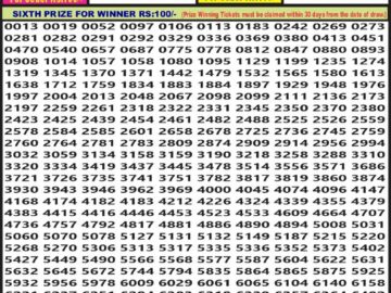 Lottery Result Today April 15, 2024