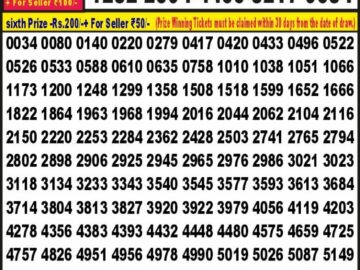 Lottery Result Today April 16, 2024