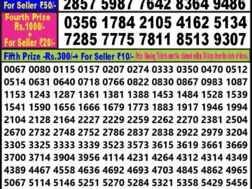 Lottery Result Today April 17, 2024