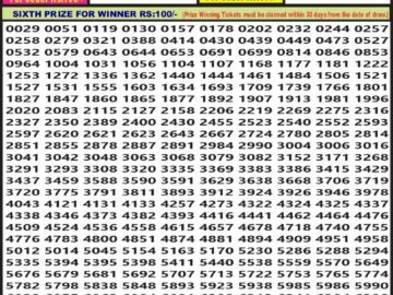 Lottery Result Today April 19, 2024