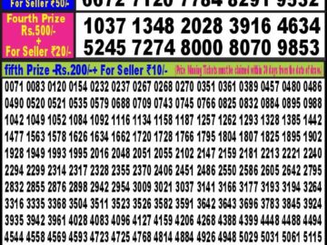 Lottery Result Today April 20, 2024