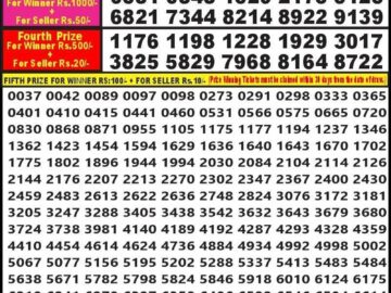 Lottery Result Today April 21, 2024