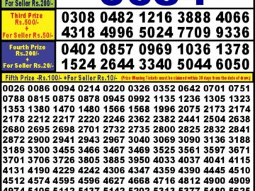 Lottery Result Today April 26, 2024