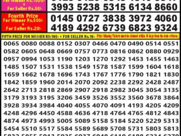 Lottery Result Today April 28, 2024