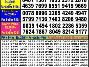 Lottery Result Today April 29, 2024