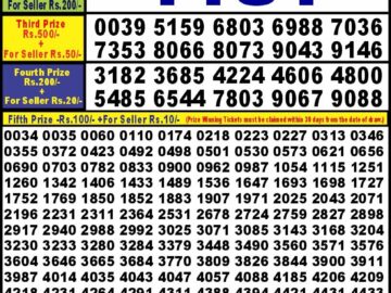 Lottery Result Today April 30, 2024