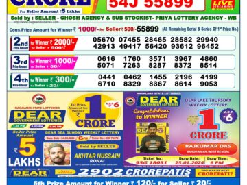 Lottery Result Today April 5, 2024