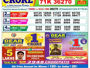 Lottery Result Today April 30, 2024