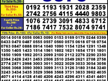 Lottery Result Today April 5, 2024