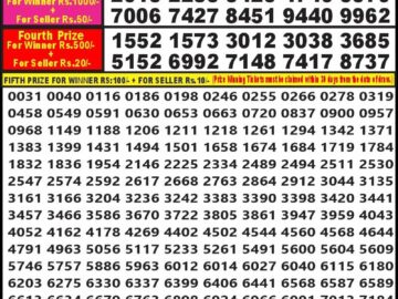 Lottery Result Today April 5, 2024