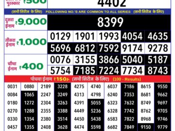 Lottery Result Today April 9, 2024