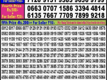 Lottery Result Today April 9, 2024