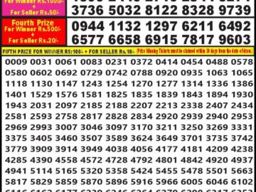 Lottery Result Today April 12, 2024