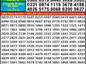 Lottery Result Today April 14, 2024