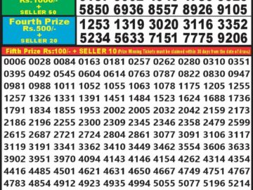 Lottery Result Today April 15, 2024