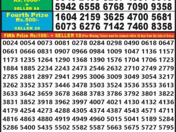 Lottery Result Today April 19, 2024