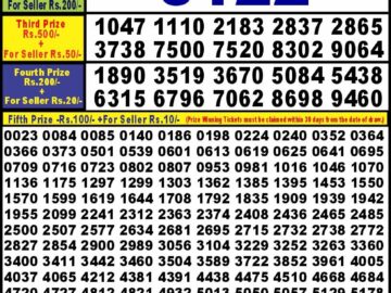 Lottery Result Today April 22, 2024