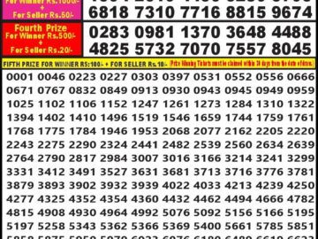 Lottery Result Today April 22, 2024