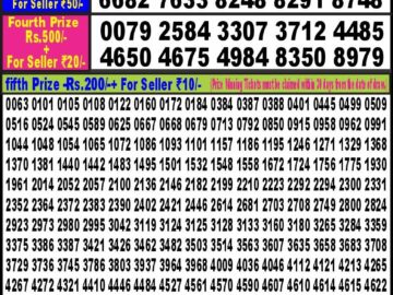 Lottery Result Today April 25, 2024